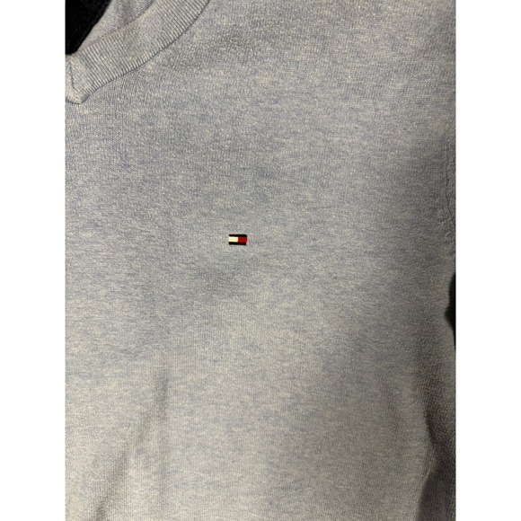 Tommy Hilfiger Men's Light Blue V Neck Long Sleeve Sweater Size L - Picture 3 of 8